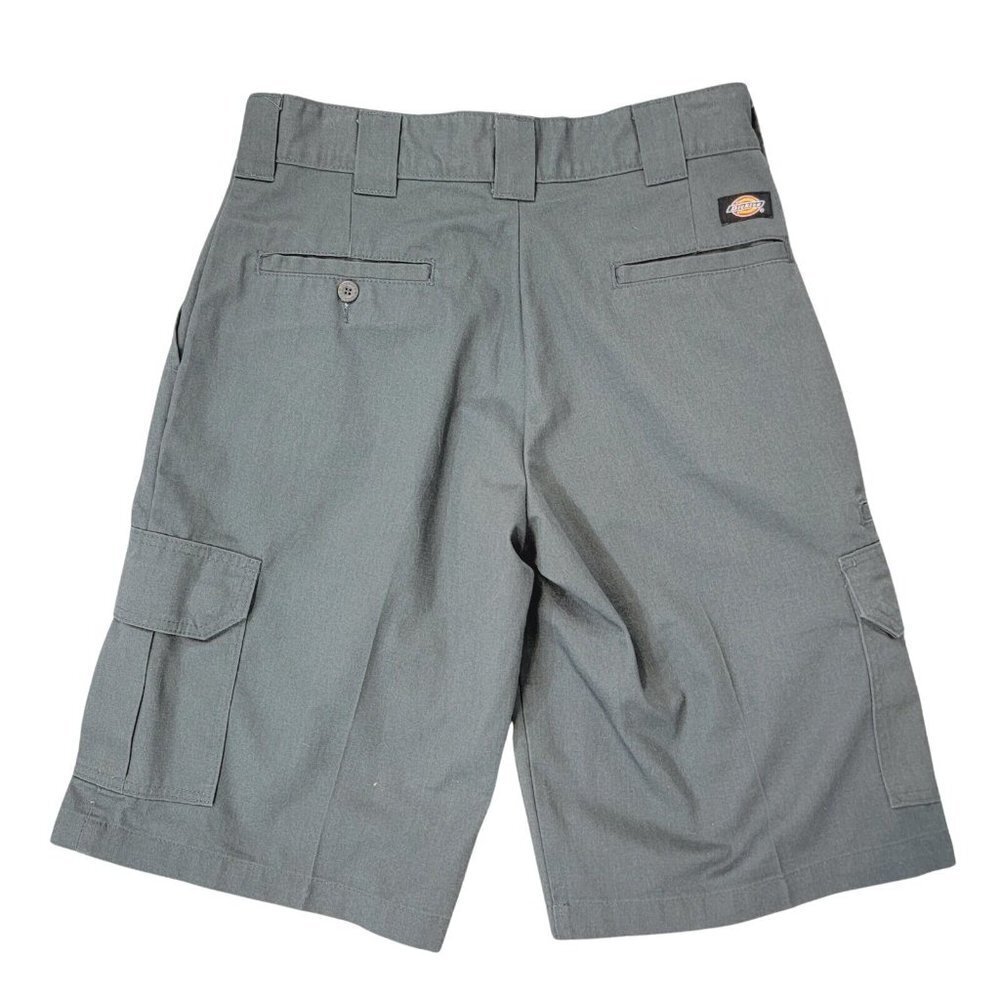 Dickies Flex Cargo Shorts Mens 30 Relaxed Fit Gray Pockets Twill Workwear - Picture 2 of 16